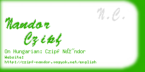 nandor czipf business card